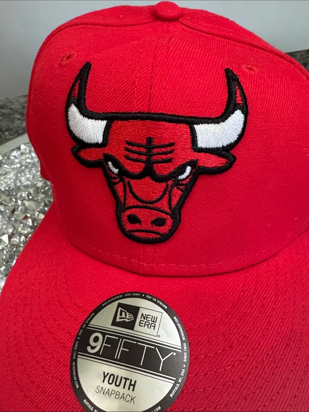 New Era Chicago Bulls Red & White Youth Snapback Hat NWT